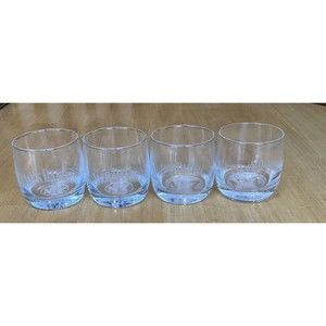 Jack Daniels Whiskey Glass Old No. 7 Brand Clear Rocks Round Set Of (4). Read